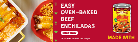 Easy oven-baked beef enchiladas made with Old El Paso -- click to view the recipe and shop the ingredients!
